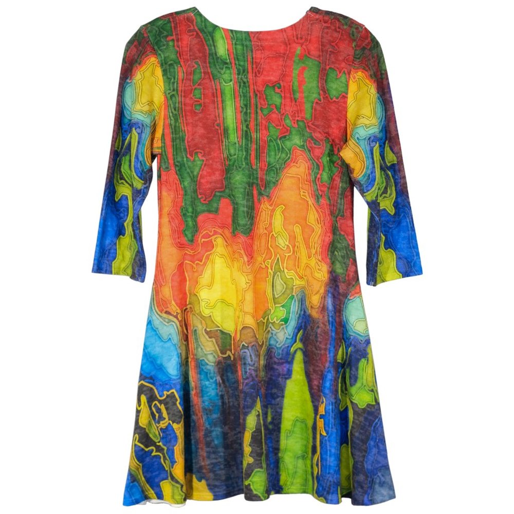 Amma - Made in LA - Rainbow Print Knit Dress - Size XS - Picture 6 of 9
